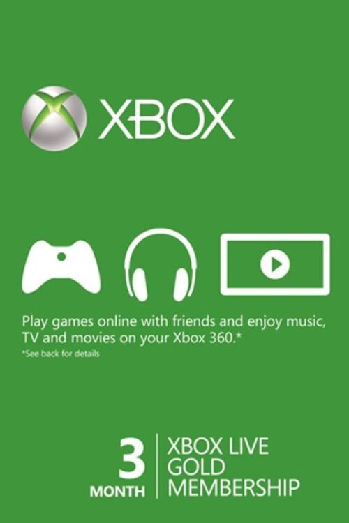 3 Month Xbox Live Gold Membership Card (Xbox One/360)