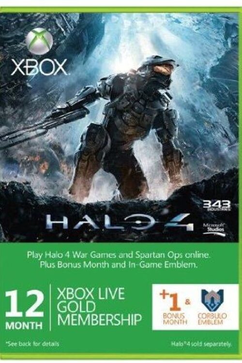 12 + 1 Month Xbox Live Gold Membership + Halo 4 Corbulo Emblem (Xbox One/360)