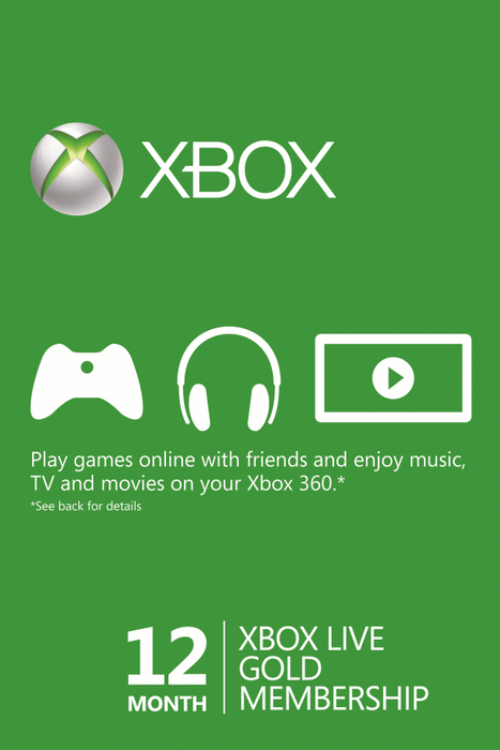 12 Month Xbox Live Gold Membership BRAZIL