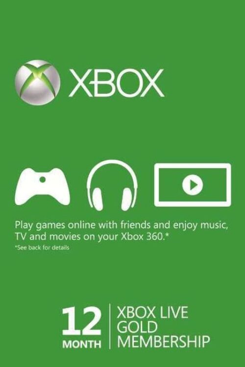 12 Month Xbox Live Gold Membership Card (Argentina)