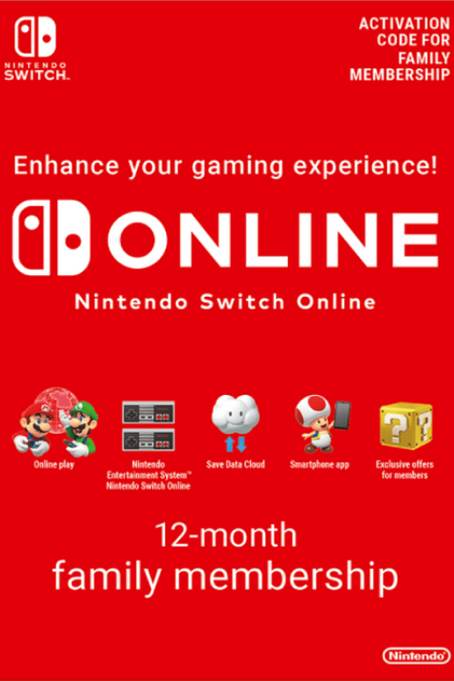 Nintendo Switch Online 12 Month (365 Day) Family Membership Switch