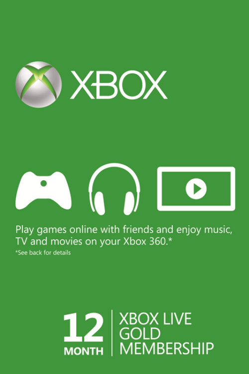 12 Month Xbox Live Gold Membership (Xbox One/360)