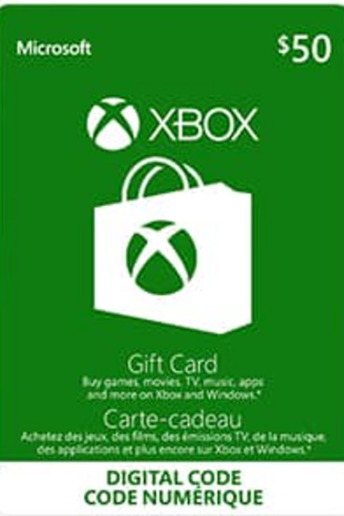 Microsoft Gift Card – CAD $50 (Xbox One/360)