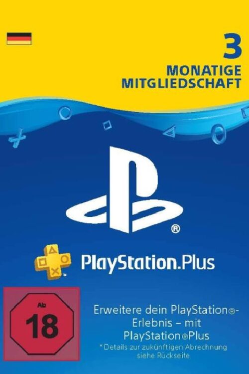 PlayStation Plus (PS+) – 3 Month Subscription (Germany)