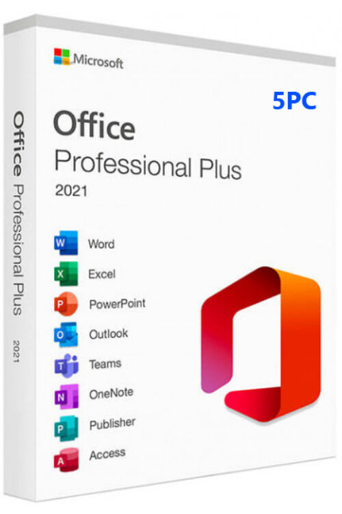 MS Office Professional Plus 2021 For 5 PC – Global – Windows PC only – Online Activation Key